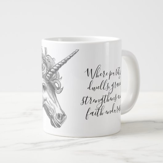 Mythological Unicorn Mug Extra Grote Beker (Voorkant rechts)