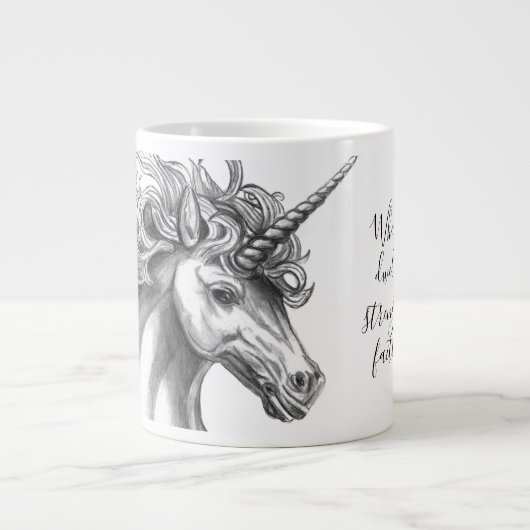 Mythological Unicorn Mug Extra Grote Beker (Voorkant)