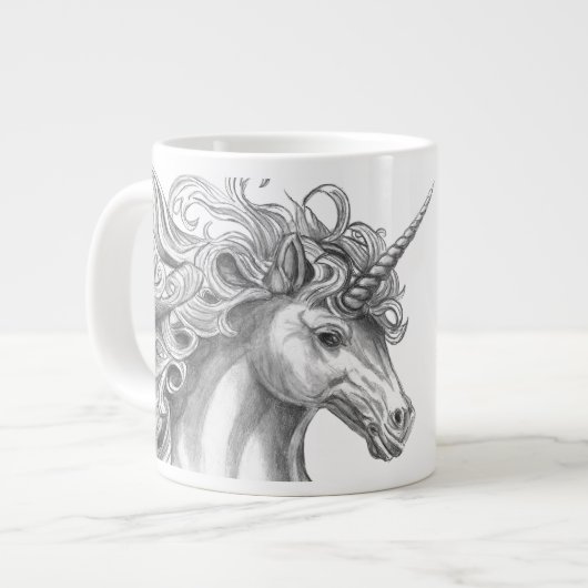 Mythological Unicorn Mug Extra Grote Beker (Voorkant links)