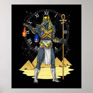 Mythologie Ankh van de God van Anubis de Poster