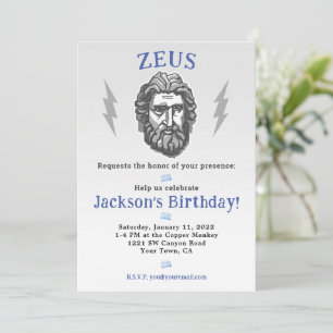 Mythologie du garçon Invitation d'anniversaire : Z