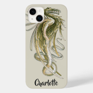  mythologie, scharnierende draak met slangenstaart Case-Mate iPhone 14 plus hoesje