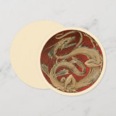 Mythologie vintage, Invitation Dragon Asiatique D' (Devant / Derrière)