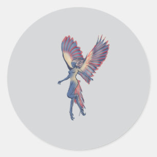 Mythologisch beest vliegen Harpy Ronde Sticker