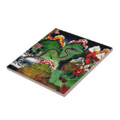 Mythologische draak tegeltje (Zijkant)