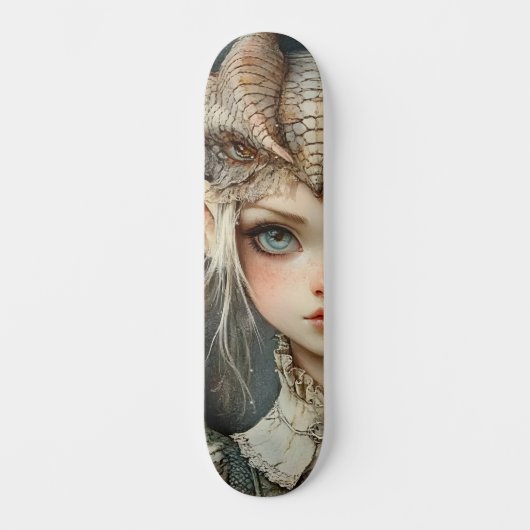 Mythologische Dragon Nymph Girly Schaats Deck Skateboard (Voorkant)