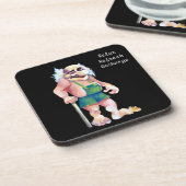 Mythologische Scandinavian Funny Ogre Troll Bier Onderzetter (Linkerzijde)