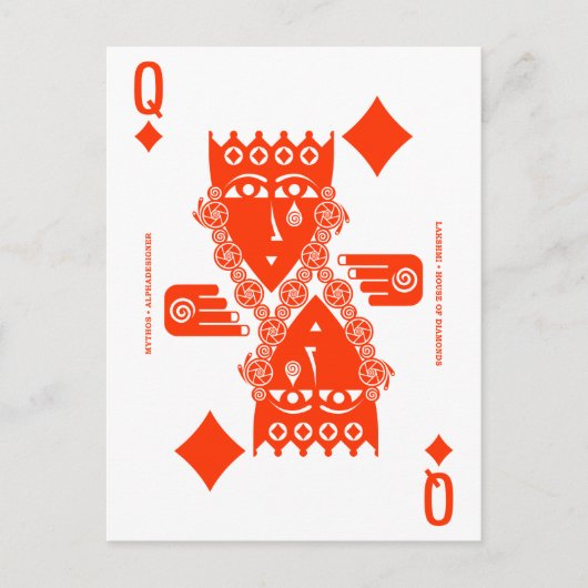 Mythos Lakshmi Queen of Diamonds Briefkaart (Voorkant)