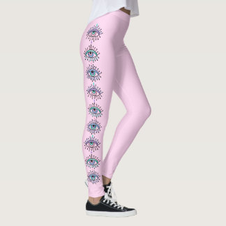 Mytical Spiritueel Third Eyes Roze Leggings
