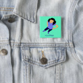 Mz Attitude Pin Vierkante Button 5,1 Cm (In situ)