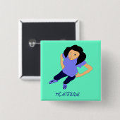 Mz Attitude Pin Vierkante Button 5,1 Cm (Voorkant /achterkant)