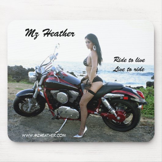 Mz Heather "Ride to live to ride" muispad Muismat (Voorkant)