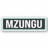 Mzungu Sticker (Voorkant)
