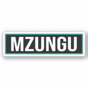 Mzungu Sticker