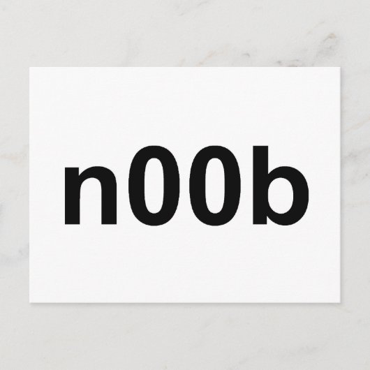 n00b briefkaart (Voorkant)