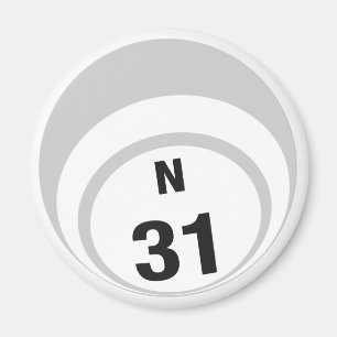 N31 Bingo ball fridge magnet Magneet