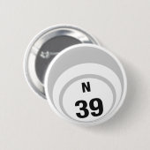 N39 Bingo Ball-toets Ronde Button 5,7 Cm (Voorkant /achterkant)