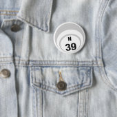N39 Bingo Ball-toets Ronde Button 5,7 Cm (In situ)