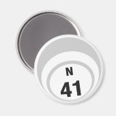 N41 bingobal koelkastmagneet magneet (Voorkant / Achterkant)