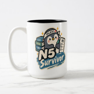 N5 Schattig Ontwerp van Overlevende Pinguïn Tweekleurige Koffiemok