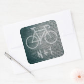 N+1 Bike Graffiti Vierkante Sticker (Envelop)