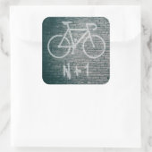 N+1 Bike Graffiti Vierkante Sticker (Tas)