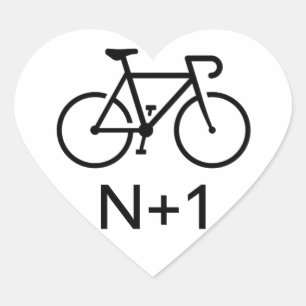 N+1 Bike Hart Sticker