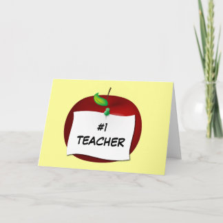 N° 1 Carte de note Apple pour enseignant