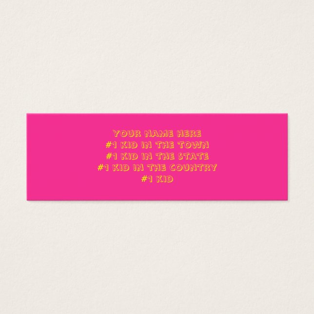 N° 1 carte enfant (Devant)