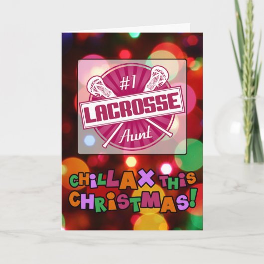 N° 1 Lacrosse Tante Carte de Noël (Devant)