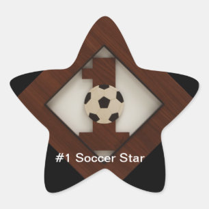 N° 1 Sticker étoile de soccer diamant