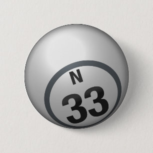 N 33 bingo ronde button 5,7 cm