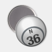 N 36 bingobal magneet (Voorkant / Achterkant)