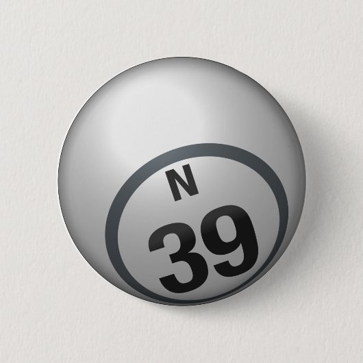 N 39 bingo ronde button 5,7 cm (Voorkant)