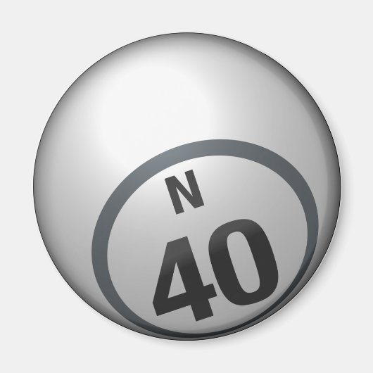 N 40 bingobal magneet (Voorkant)