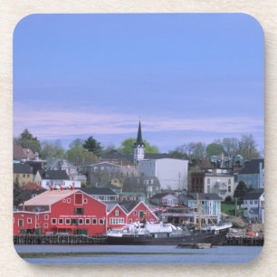 N.A. Canada, Nova Scotia. Een zicht op Lunenburg, Bier Onderzetter