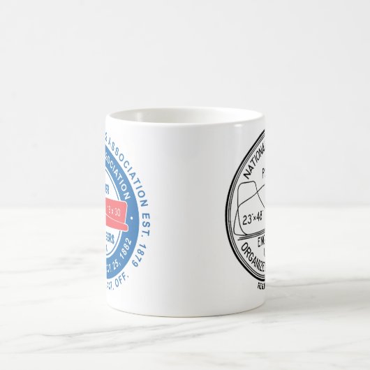 N.A.P.E. Double tasse de blanc de logo (Centre)