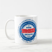 N.A.P.E. Double tasse de blanc de logo (Gauche)