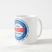N.A.P.E. Tasse de blanc de logo (Devant droit)