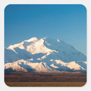 N.A., VS, Alaska.  Mt. McKinley in Denali Vierkante Sticker