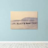 N.A., VS, Washington, San Juan Islands Orca Canvas Afdruk (Insitu (Houten vloer))