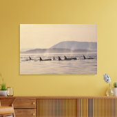 N.A., VS, Washington, San Juan Islands Orca Canvas Afdruk (Insitu (Woonkamer))