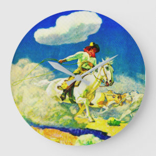 N. C. Wyeth cowboy Grote Klok