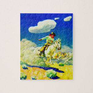 N. C. Wyeth cowboy Legpuzzel