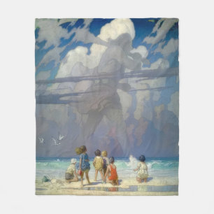 N.C. Wyeth De Reus 1923 Vintage Illustratie Fleece Deken