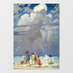 N.C. Wyeth De Reus 1923 Vintage Illustratie Raamsticker