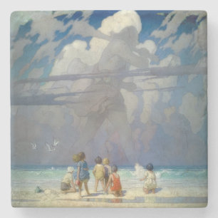 N.C. Wyeth De Reus 1923 Vintage Illustratie Stenen Onderzetter