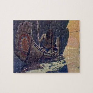 N. C. Wyeth illustratie van Indiaanse kano peddele Legpuzzel