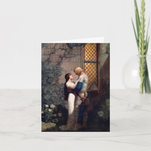 N.C. Wyeth Middeleeuwse Romantische Kunst Valentij Kaart (Voorkant)