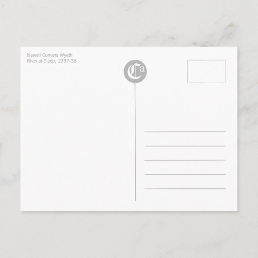 N.C. Wyeth River of Sleep CC0623 Briefkaart (Achterkant)